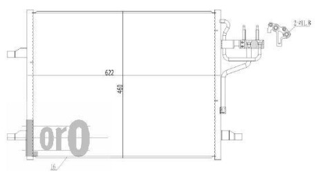 Радіатор кондиціонера KUGA (CBV) (08-) 20 TDCi DEPO 017-016-0027