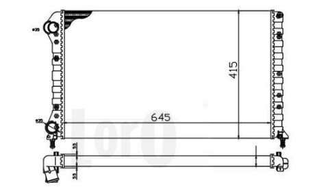 Радіатор охолодження двигуна DOBLO 14i/19D 03- DEPO 017-017-0045 (фото 1)