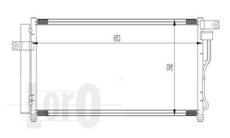 Радіатор кондиціонера HYUN ACCENT 14-16i 05- DEPO 019-016-0019