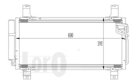 Радіатор кондиціонера (з осушувачем) Mazda 6 18-25 07-13 DEPO 030-016-0012 (фото 1)