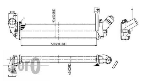 Радіатор інтеркулера KUBISTAR/KANGOO 15 dCi 03- DEPO 035-018-0001