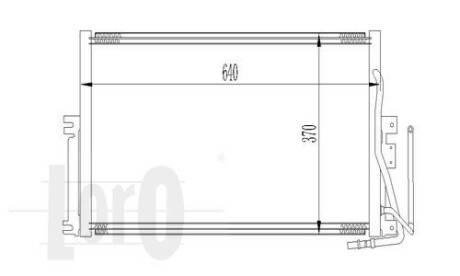 Радіатор кондиціонера VECTRA B 16/w/o 95- DEPO 037-016-0006