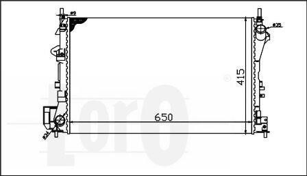 Радіатор охолодження двигуна SIGNUM/VECTRA C 16i-18i 02- DEPO 037-017-0025 (фото 1)