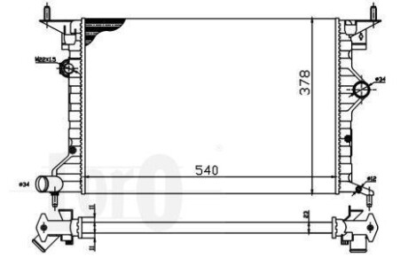 Радіатор охолодження двигуна VECTRA B 16 94- DEPO 037-017-0035 (фото 1)