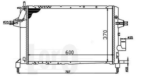 Радіатор охолодження двигуна ASTRA G/ZAFIRA A 17 TD 98- DEPO 037-017-0045 (фото 1)