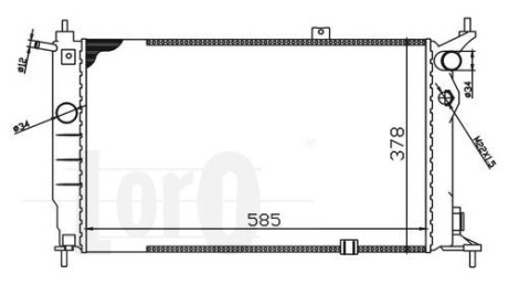 Радіатор охолодження двигуна ASTRA F 14 91- DEPO 037-017-0050 (фото 1)