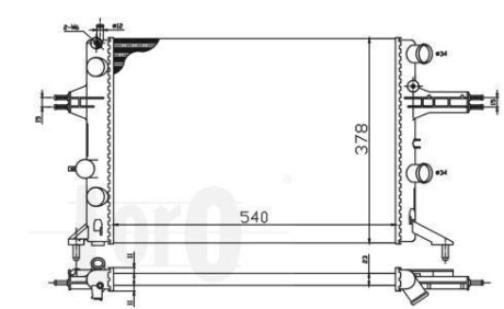 Радіатор охолодження двигуна ASTRA G 12 i 16V 98- DEPO 037-017-0066 (фото 1)