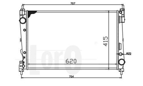 Радіатор води Doblo/Combo 13/16/20 D Multijet 10- DEPO 037-017-0071 (фото 1)