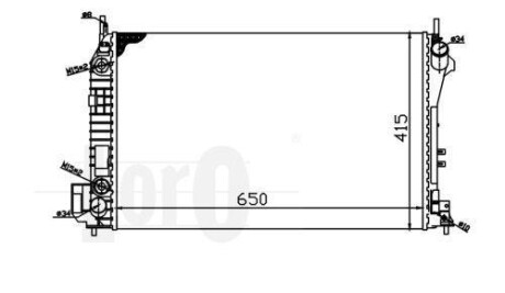 Радіатор охолодження двигуна SIGNUM/VECTRA C 20 16V DTI 02- DEPO 037-017-0081 (фото 1)