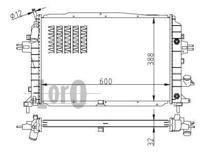 Радіатор охолодження двигуна ZAFIRA B 19CDTi 05- DEPO 037-017-0088-B