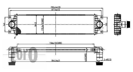 Радіатор інтеркулера а Master/Movano II 19/22/25 dCi 02> DEPO 037-018-0001 (фото 1)