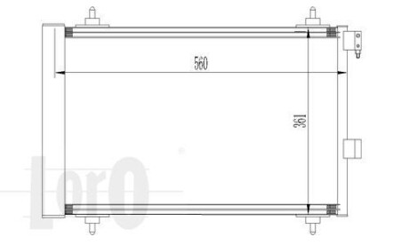 Радіатор кондиціонера Citroen C5 II/III/C6/Peugeot 407 16-30D 04- DEPO 038-016-0015