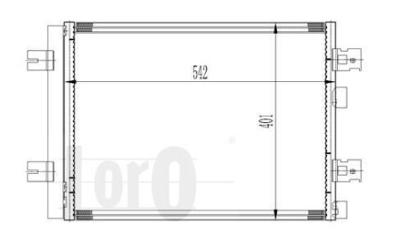 Радіатор кондиціонера Logan/Sandero/DUSTER 12i/15dCi 04- DEPO 042-016-0027