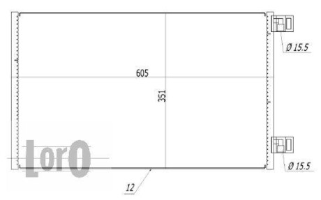 Радіатор кондиціонера Kangoo 15dCi/16ii 08- DEPO 042-016-0030 (фото 1)