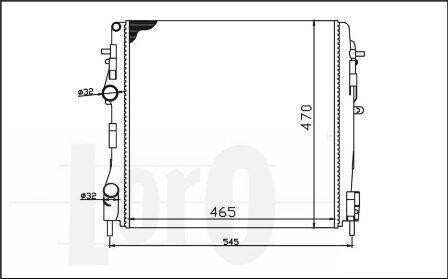 Радіатор охолодження двигуна KANGOO I (98-) 10i 16V DEPO 042-017-0028