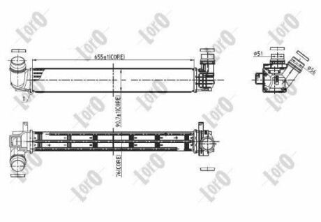 Радіатор інтеркулера Renault Scenic III/ Megane III 15 dCi 08- DEPO 042-018-0004 (фото 1)