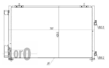 Радіатор кондиціонера TOYOTA RAV4 20D 12- DEPO 051-016-0011