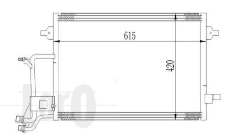 Радіатор кондиціонера SKODA Octavia 05- DEPO 053-016-0013 (фото 1)