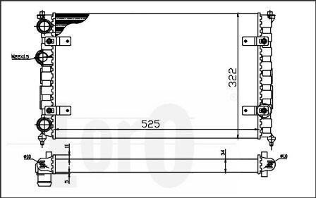 Радіатор охолодження двигуна CORDOBA/ IBIZA II/CADDY II/POLO/ VARIANT 14i 93- DEPO 053-017-0051