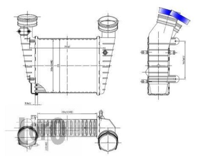 Радіатор інтеркулера PASSAT 18 00-05 DEPO 053-018-0001 (фото 1)