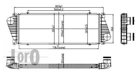 Радіатор інтеркулера а Sprinter/LT 95-06 25 Tdi DEPO 054-018-0001