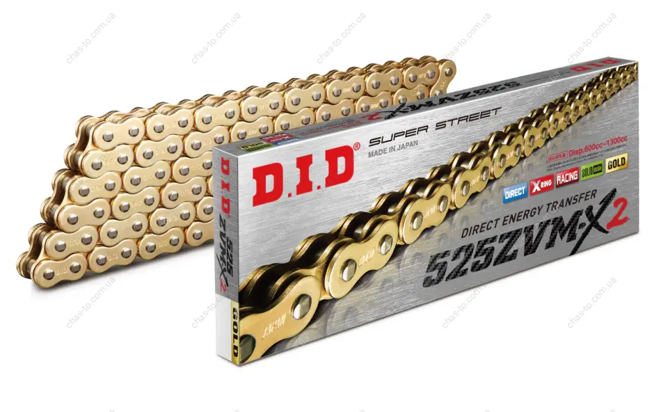 Приводная цепь 525ZVM-X2 Gold 525ZVM-X2 G&G-110ZB DID 4525516135665 (фото 1)