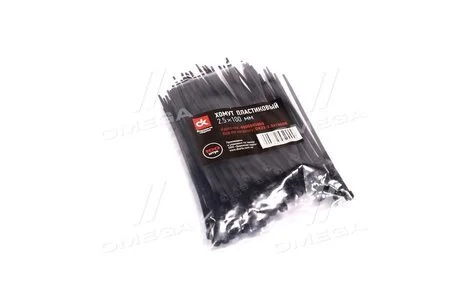 Хомут пластиковий 2.5 х100мм. чорний 100шт./уп. <ДК> Dk-Дорожная Карта DK22-2.5х100BK
