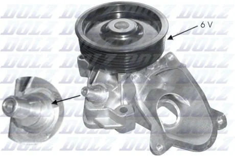 Водяной насос BMW 3/X3 "3,0-3,5D "04>> DOLZ B236
