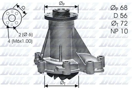 Водяной насос MB C-CLASS (W202) C-CLASS Break (S20 DOLZ M276