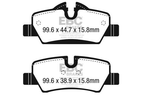 Гальмівні колодки, комплект EBC DP42228R
