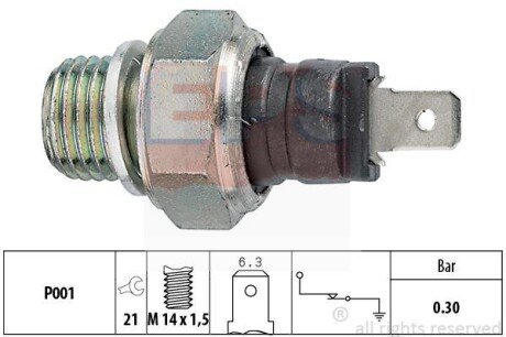 Датчик тиску масла ALFA ROMEO 33 83-95,33 (905) 83-89,33 (907A) 90-94,33 Sportwagon (905A) 84-89, EPS 1.800.005