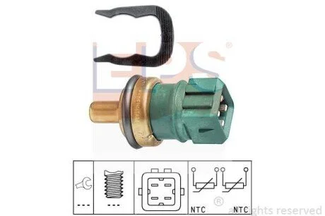 Датчик температуры охлаж. жидкости (4 pin, голуб EPS 1830260