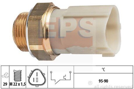 Датчик увімкнення вентилятора (95-90°C) Audi A3/ Seat Cordoba, Ibiza, Toledo/ Skoda Fabia, Octavia/ VW Bora, Golf IV, Polo EPS 1.850.262 (фото 1)