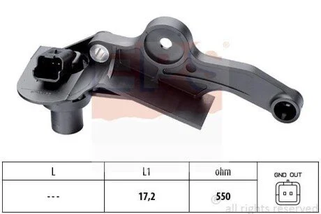 Датчик положения коленвала Citoren Berlingo, C3, C4, Xsara/Peugeot 206, 306, 307 1.4i-1.6 16V 96- EPS 1.953.298