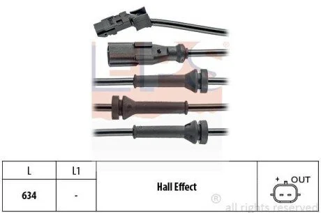 Датчик ABS перед Dacia Logan, Clio,Modus EPS 1960056