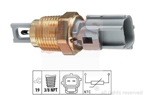 Датчик темп. впуск. воздух Ford Escort, Fiesta, Focus, Puma, Transit 1.3-1.8 01.95- EPS 1.994.004 (фото 1)