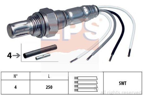 Лямбда-зонд (перед каталізатором) BMW/VAG/Jeep Compass 24 06-/Grand Cherokee II 47 99-10/Patriot 2 EPS 1997007