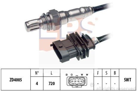 Лямбда-зонд перед каталізатором Opel Astra G 14/16 /Vectra B 16 /Zafira A 16 EPS 1997340