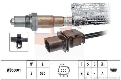 Лямбда-зонд (5-конт) Audi Q7 30TDI 07-15/Chevrolet Aveo (T300) 13D 11-15/Opel Astra J 13CDTI 09- EPS 1998412