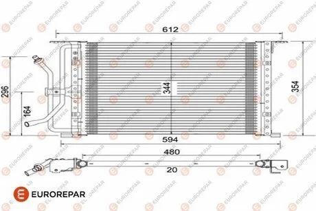 РАДІАТОР КОНДИЦІОНЕРА EUROREPAR 1609637480