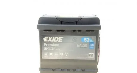 Аккумулятор 53Ah-12v PREMIUM(207х175х190),R,EN540 EXIDE EA530