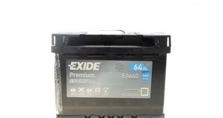 Аккумулятор 64Ah-12v PREMIUM(242х175х190),R,EN640 EXIDE EA640