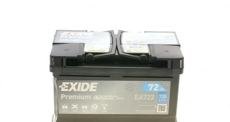 Аккумулятор 72Ah-12v PREMIUM(278х175х175),R,EN720 EXIDE EA722
