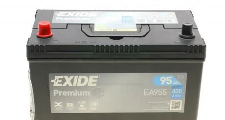 Аккумулятор 95Ah-12v PREMIUM (302х171х222),L,EN800 EXIDE EA955