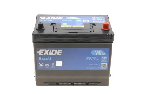 Аккумулятор 70Ah-12v EXCELL(266х172х223),R,EN540 !КАТ. -10% EXIDE EB704
