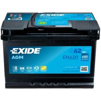 Акумулятор 62Ah-12v AGM (242х175х190),R,EN680 EXIDE EK620