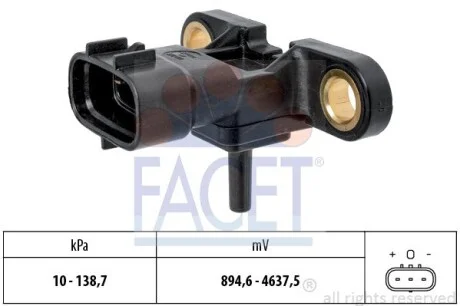 Датчик абсолютного давления (Manifold Air Pressure Sensor, MAP sensor) FACET 10.3213