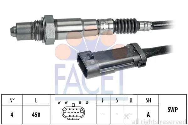 Датчик кислорода (лямбда-зонд) Renault Duster (11-), Megane II (03-) K4M 1.6 16V FACET 108281 (фото 1)