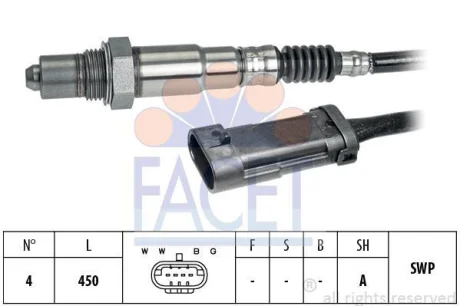 Датчик кислорода (лямбда-зонд) Renault Duster (11-), Megane II (03-) K4M 1.6 16V FACET 108281