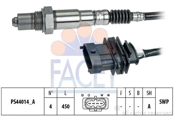 Датчик кислорода (лямбда-зонд) Chevrolet Aveo II, Cruze/Opel Astra, Vectra, Insi FACET 108362 (фото 1)